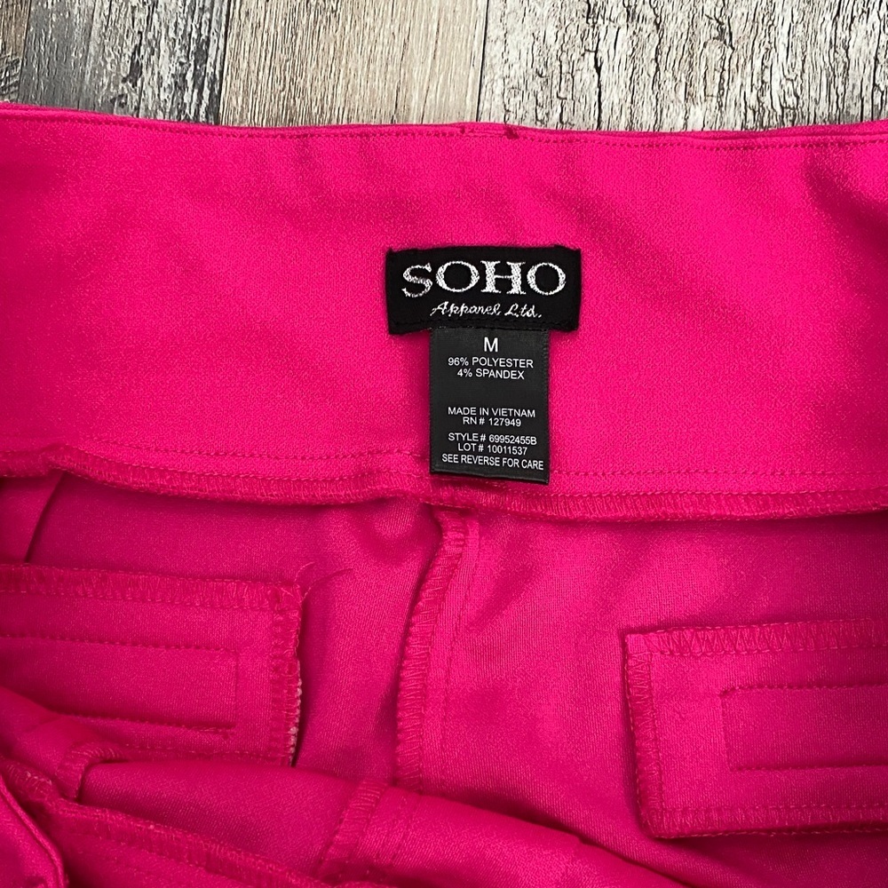 Soho Apparel Vibrant Pink Women's Trousers - Picture 6 of 12